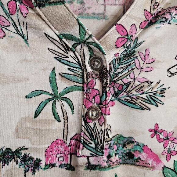 Links Womens 2pc Capri Set Green White Pull On Stretch Pockets Soft Knit Sz S - Picture 4 of 16